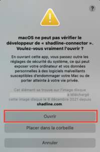 2_lancement du connecteur_macos